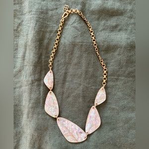 Kendra scott Kira statement necklace in gold and mother of pearl